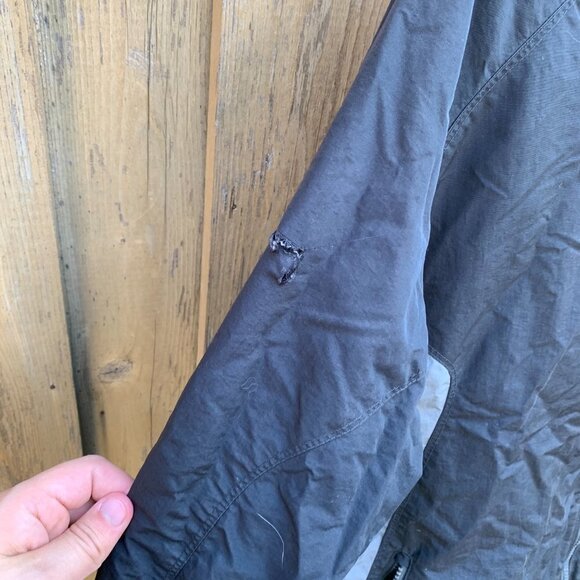 Vintage Nike Reversible Jacket Fleece Big Logo XL Gray/Black - Picture 12 of 13